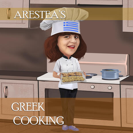 Chef Caricature Portrait for Personal Cooking Brand Logo - example