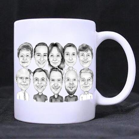 Business Logo Caricature on Cofee Mug - example