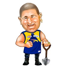 Caricature de mineur d'or personnalisée à partir d'une photo dans un style de couleur