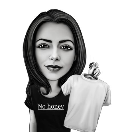 Employee's Hobby Personalized Caricature from Photo - example
