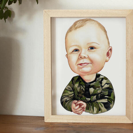 Toddler Caricature from Photos as Poster - example