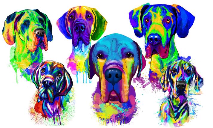 Great Dane Сaricature large example
