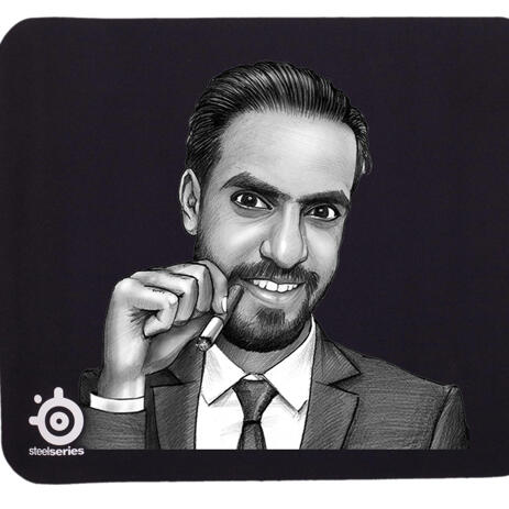 Corporate Portrait on Mouse Pad - example