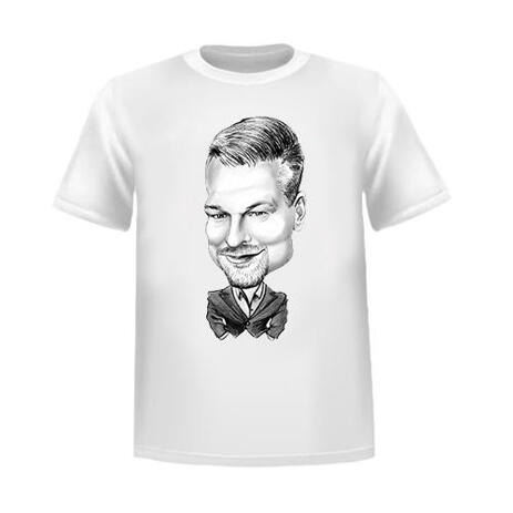 Personalisierte Karikatur gedruckt auf T-Shirt - example