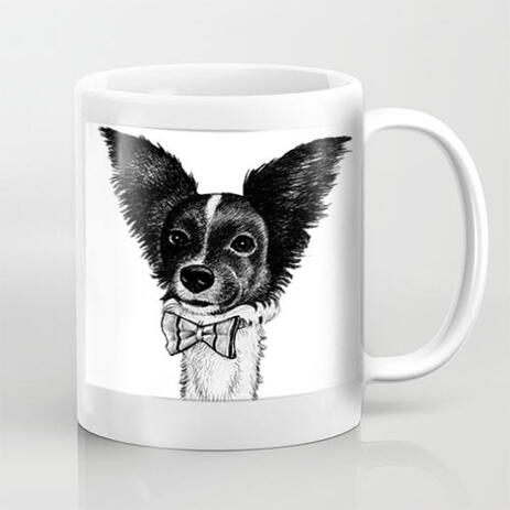 Custom Pet Caricature Mug from Photos - example