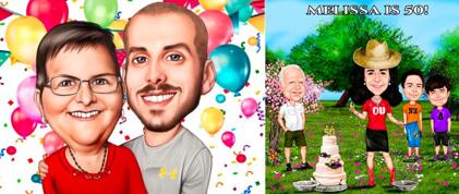 Mom Birthday Caricature