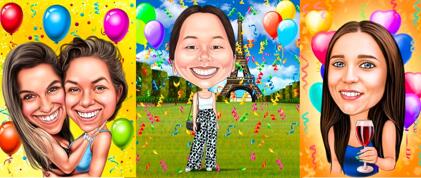 Birthday Caricature for Her