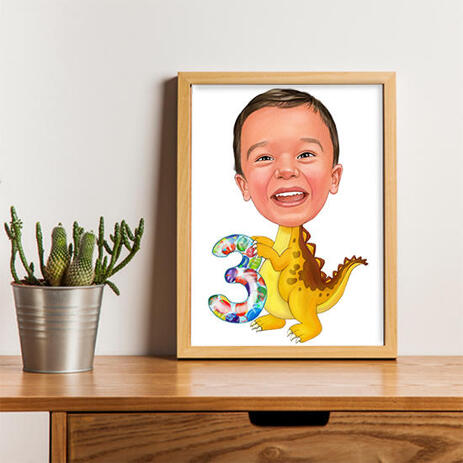 Birthday Children Caricature on Poster - example