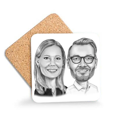 Business Partners Caricature on - example