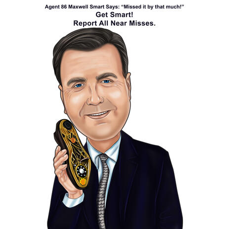 Colored Style Salesman Portrait Cartoon of Any Business Craft from Photos - example
