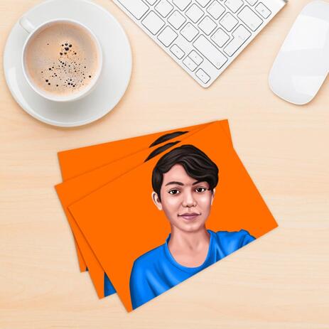 Teen Caricature as Poster for Gift - example