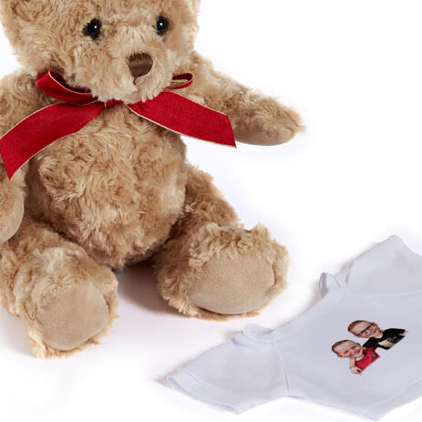 Friends Kids Caricature on Teddy Bear - example