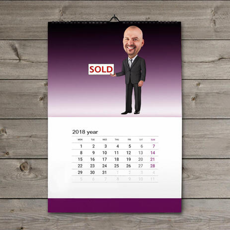 Caricature for Employee on Calendar - example