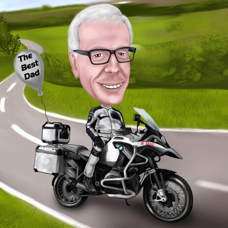 Digital Caricature Drawing with Custom Background from Photo - example