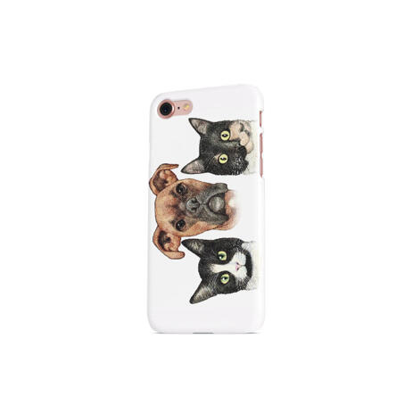Pets Caricature Printed on Phone Case - example