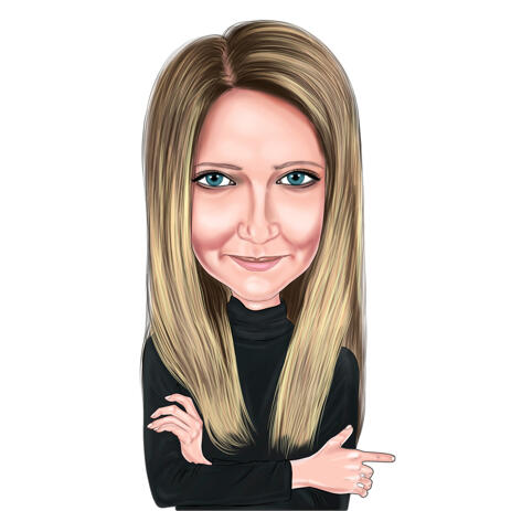 Leader Person Cartoon Portrait from Photos for Custom Business Logo Avatar - example