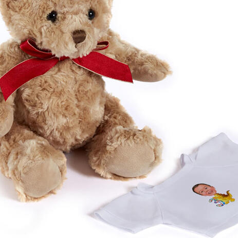 Birthday Children Caricature on Teddy Bear - example
