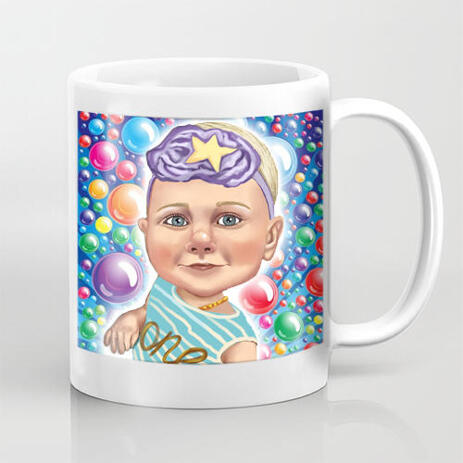 Personalized Coffee Mug with Kid Caricature - example