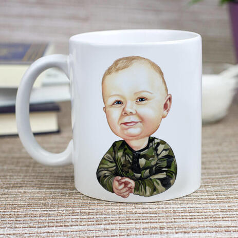 Toddler Caricature from Photos as Mug - example