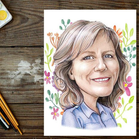 Original Drawing on Paper: Custom Caricature Drawing on Paper in Pencils Style - example