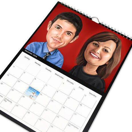Corporate Caricature on Calendar - example