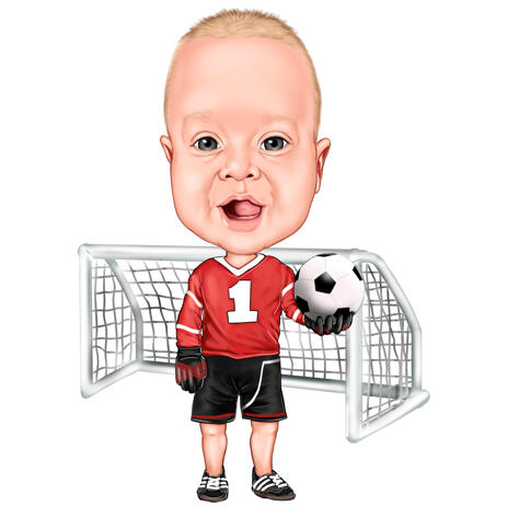 Caricature De Joueur De Football De Football Enfant Bebe Garcon A Partir De Photos