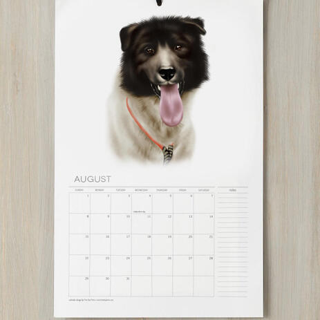 Dog Portrait from Photos on Calendars - example
