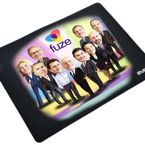 Employees Caricature on Mouse Mat - example