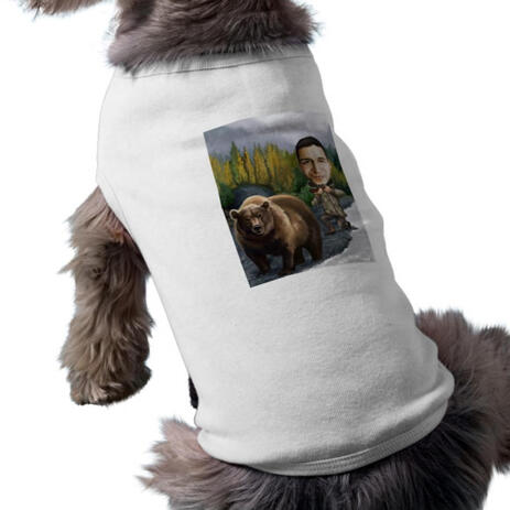 Man with Pet Caricature as Pet Shirt - example