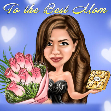 To The Best Mom - Personalized Caricature Gift Idea for Mother - example