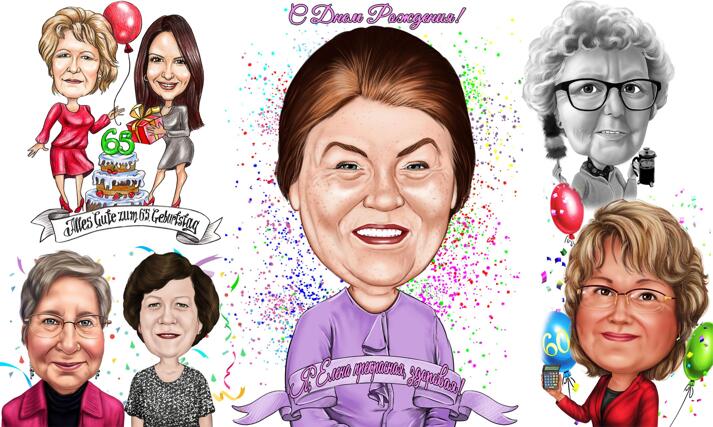 Grandma's Birthday Caricature large example