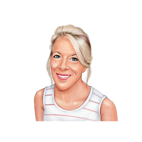 Traditional Memorial Portrait of Person in Colored Style from Photo - example