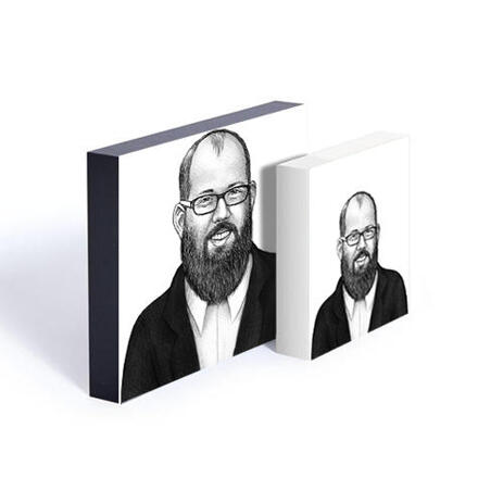 Corporate Portrait on photo block - example