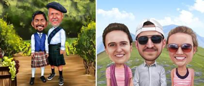 Friends Caricature