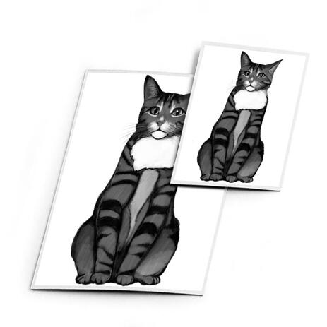 Cat Portrait from Photos on Magnetes - example