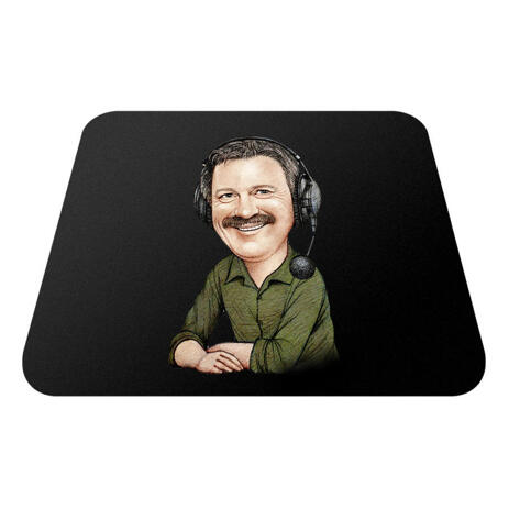 Mouse Pad with Corporate Caricature - example