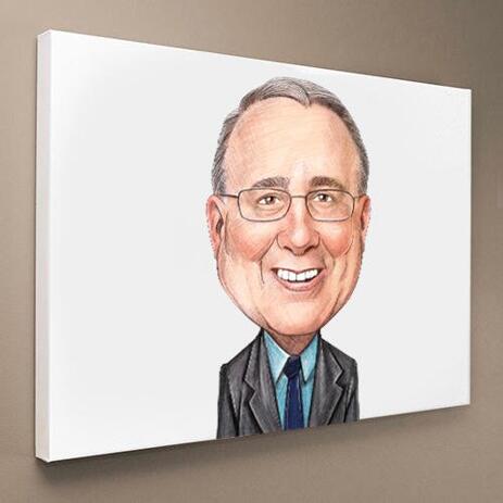 Canvas with Corporate Caricature - example