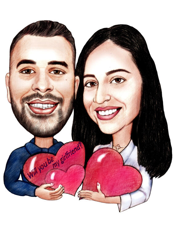 Geschenke Zum Valentinstag Romantische Karikaturen Und Portraits Von Paaren