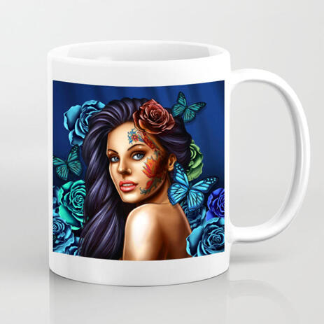 Portrait on Personalised Coffee Mug - example