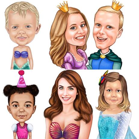 Any Cartoons Character Caricature from Photos: Colored Style - example