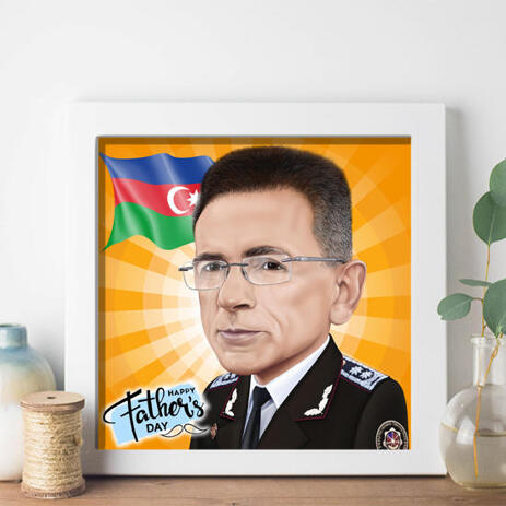 Custom Print on Photo Paper: Customized Drawing from Photo in Cartoon Digital Style - example