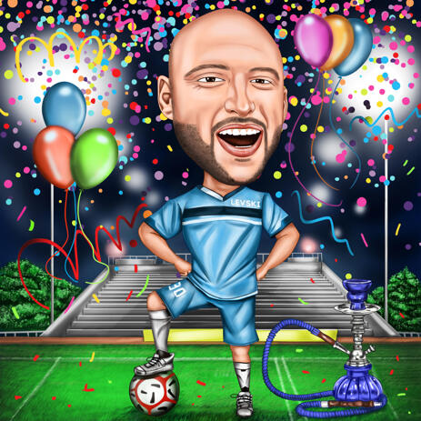 Birthday Custom Caricature from Picture for Boy Gift - example