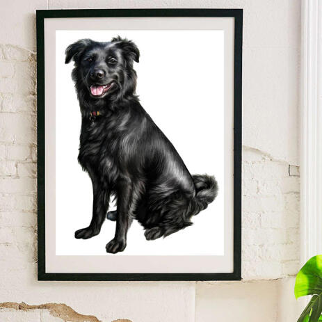 Dog Caricature Printed on Poster - example