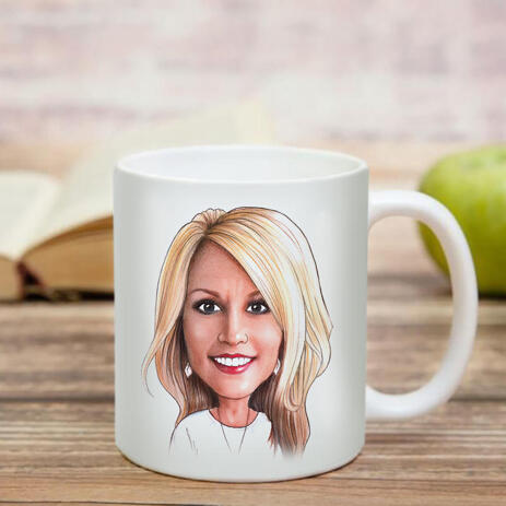 Business Logo Caricature on Cofee Mug - example