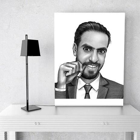 Corporate Portrait on Canvas - example