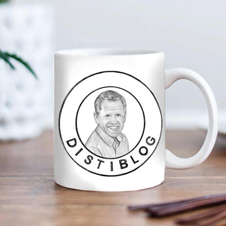 Business Portrait on Cofee Mug - example