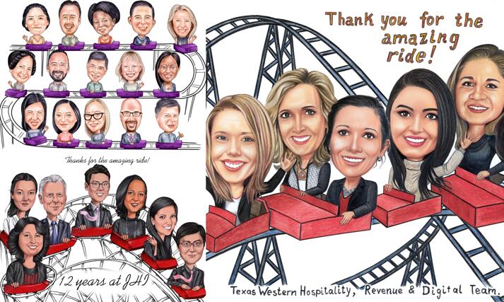 Rollercoaster Caricature large example