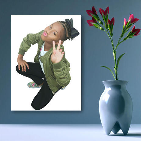 Teenager Caricature on Canvas - example