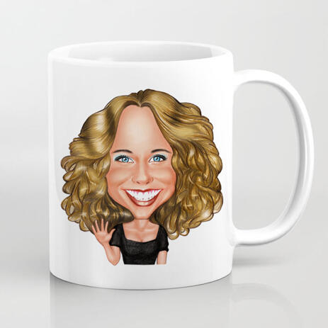 Custom Mug with Caricature from Photo - example