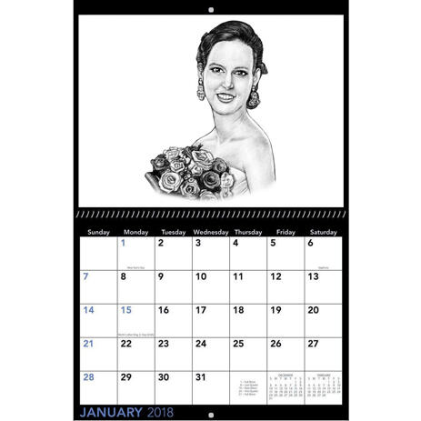 Bride Portrait from Photos on Calendar - example